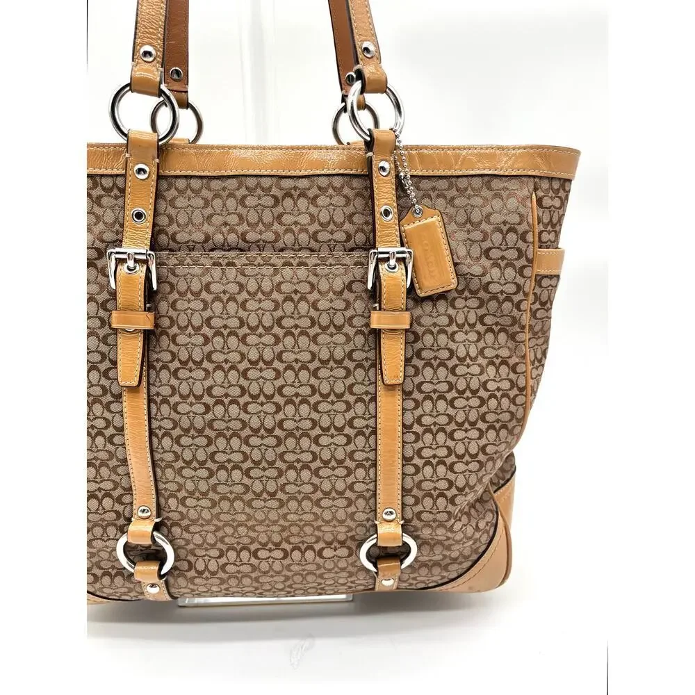 COACH Y2K Signature Tote, Turnlock Pockets